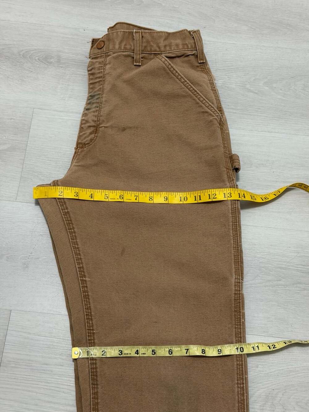 Carhartt Flame Resistant (FR) Brown Duck Canvas Carpenter Work Pants 32x32 - Picture 12 of 14